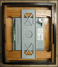 An assembled sandbox (rear)